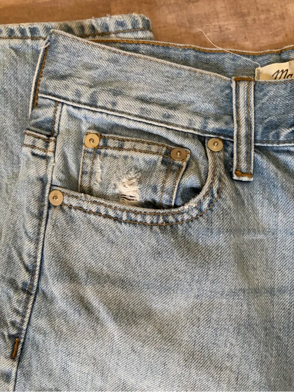 Madewell The Perfect Vintage Jean Size 25 Light Wash High Rise Straight Leg - Image 5