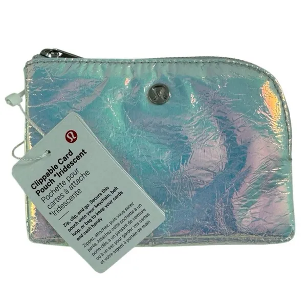 Lululemon Clippable Card Pouch Iridescent Iridescent / Silver Wallet - Image 8