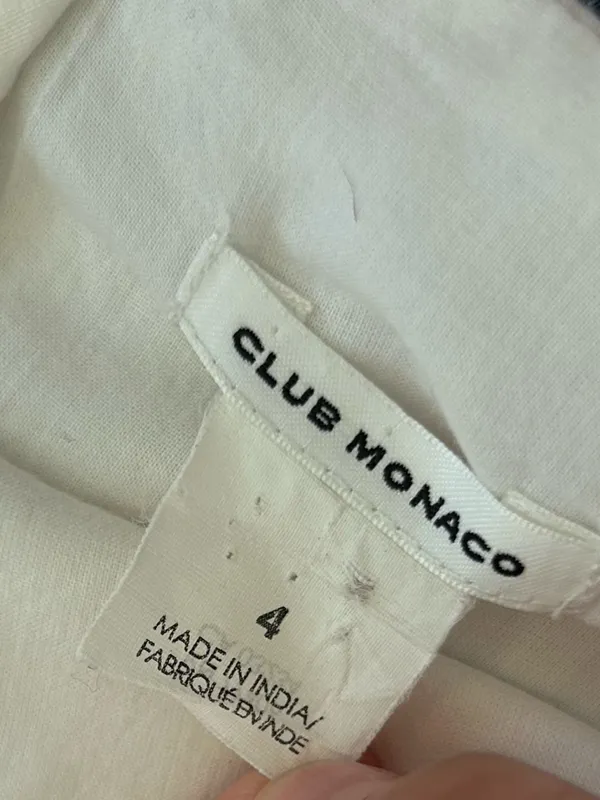 Club Monaco Haldys White w/ Stripe Sleeveless Midi Sun Dress Size 4 - Image 5