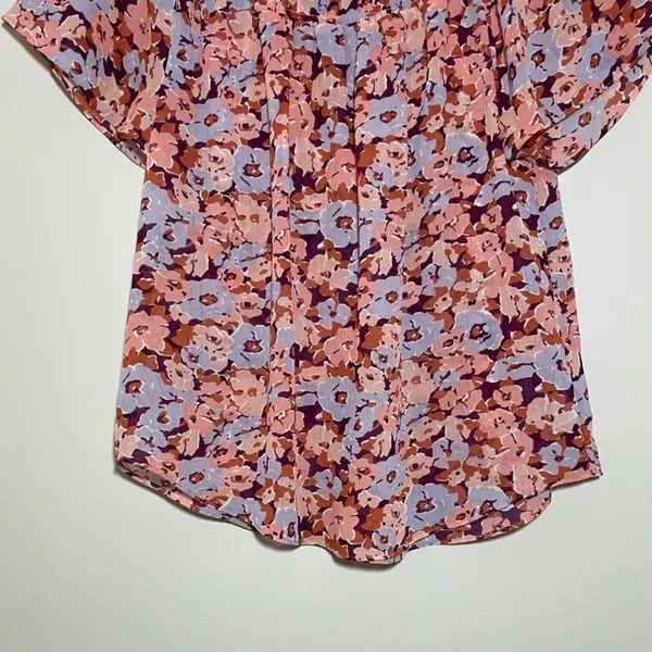 Madewell Smocked Mock Neck Top in Floral Breeze - Image 3