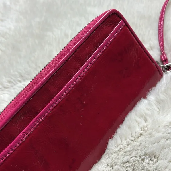 Coach Poppy Pink Leather Wristlet - Image 2