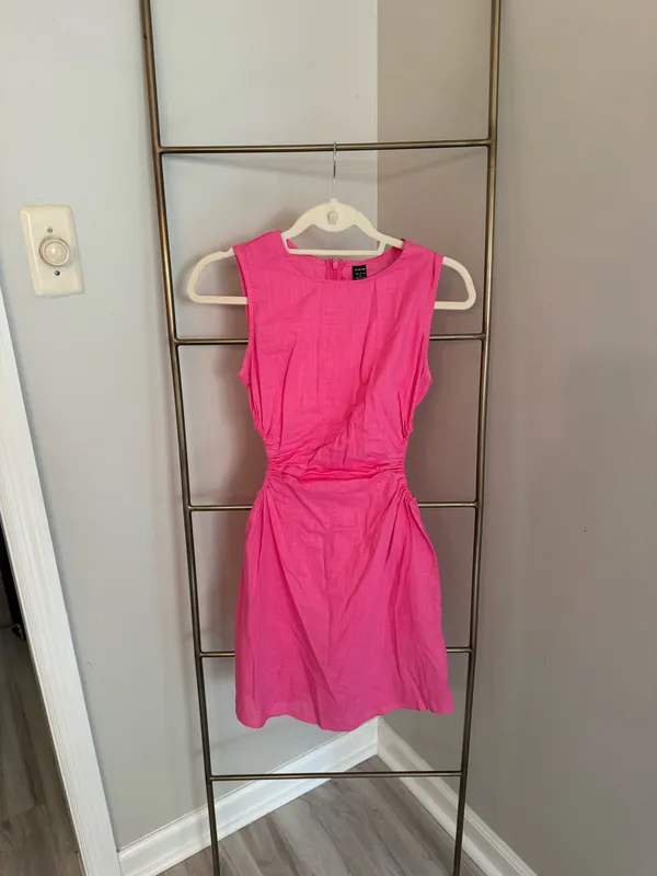 Pink Cut Out Mini Dress - Image 2