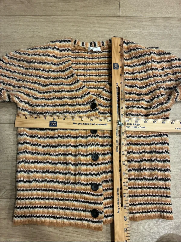 ALC Women’s Rebekah Wool Blend Striped Knit Cardigan Size S - Image 5