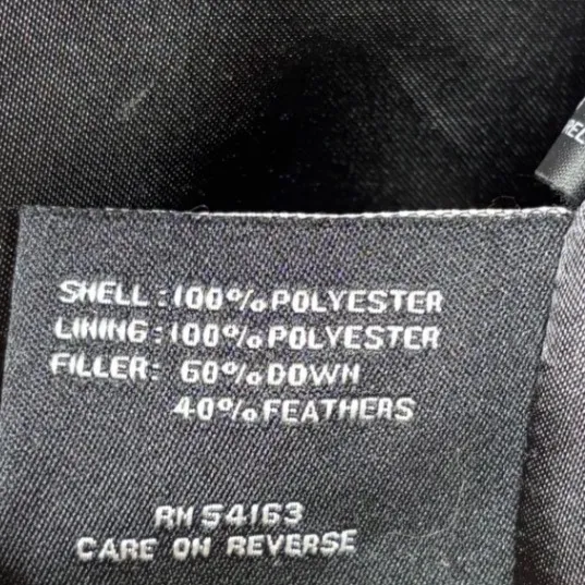 Black Rivet Puffer Coat XL Down Feather Longline Black Quilted Winter‎ Jacket - Image 7