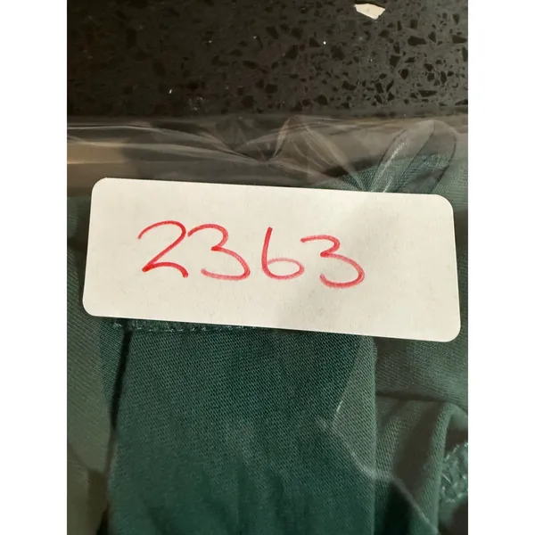 Armani Exchange Womens V-Neck Graphic Tee Forest Green‎ Logo T-Shirt Size S flaw - Image 8