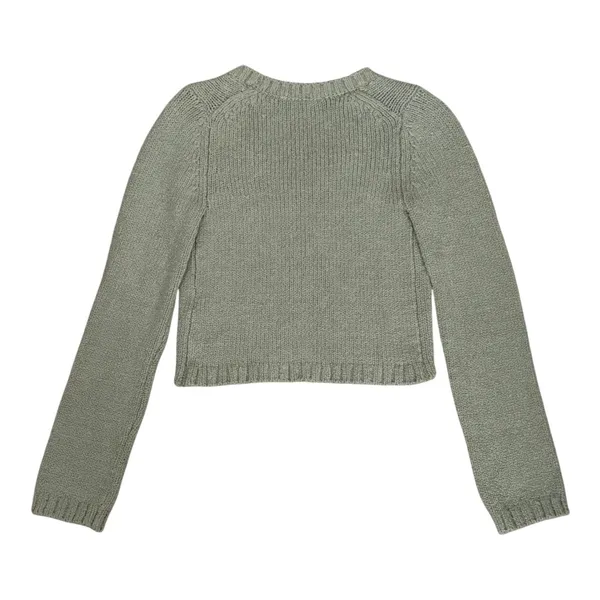 Abercrombie & Fitch Sage Green Cropped Cardigan Size XSmall - Image 2