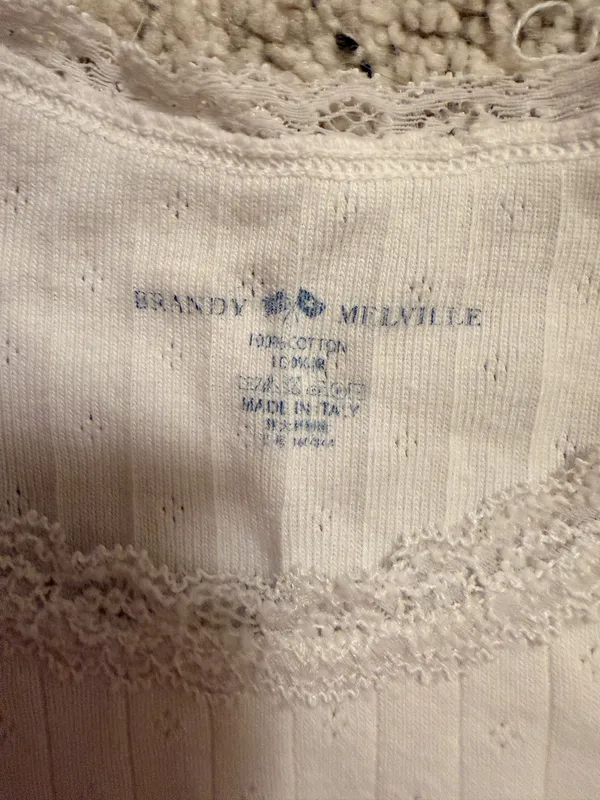 Brandy Melville Top White Cami Tank - Image 3