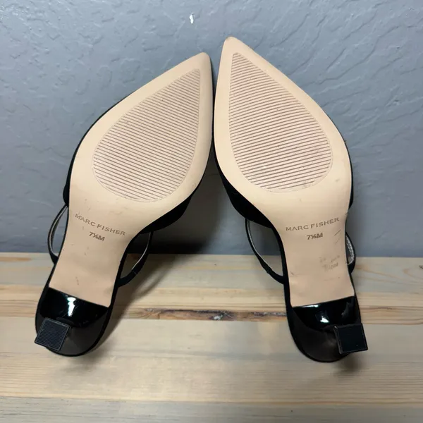 Marc Fisher Heels Black Pointed Toe Slingback - Image 4