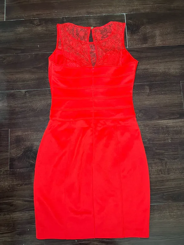 Guess Lace Red Dress Size 2 - Image 2