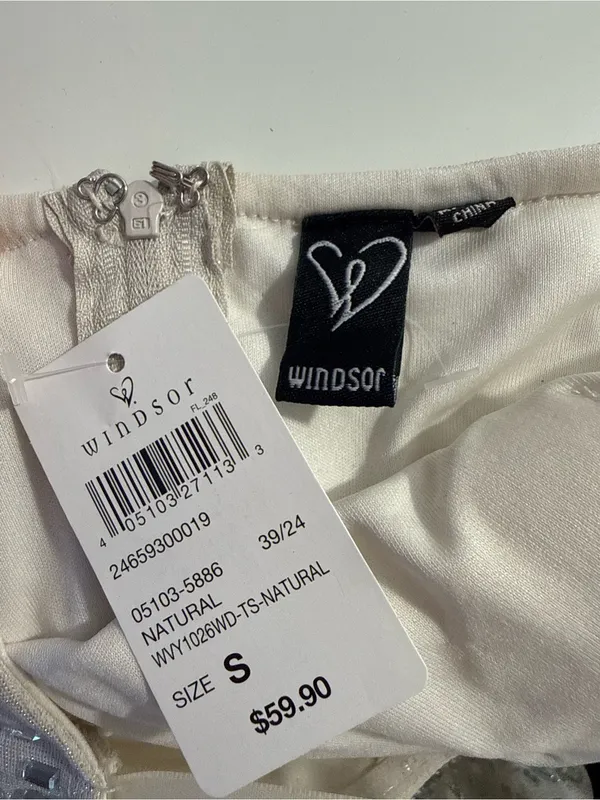 NWT Windsor strapless Champagne Sequin Mini Slip Dress - Image 5