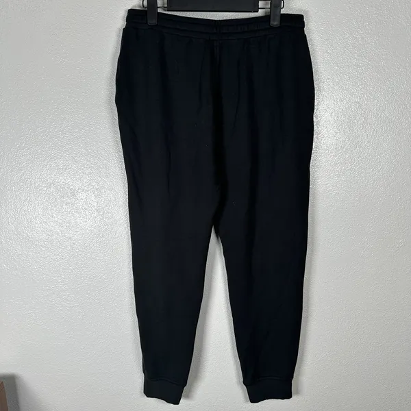 Quince Supersoft Fleece Joggers Womens Size Small Black Pants Lounge Athleisure - Image 3