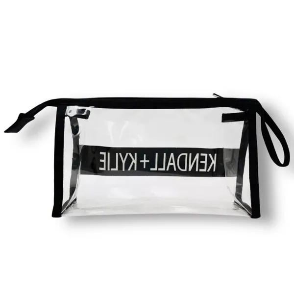 New‎ Kendall + Kylie Clear Makeup Bag Transparent Cosmetic Travel Pouch Case Y2K - Image 4