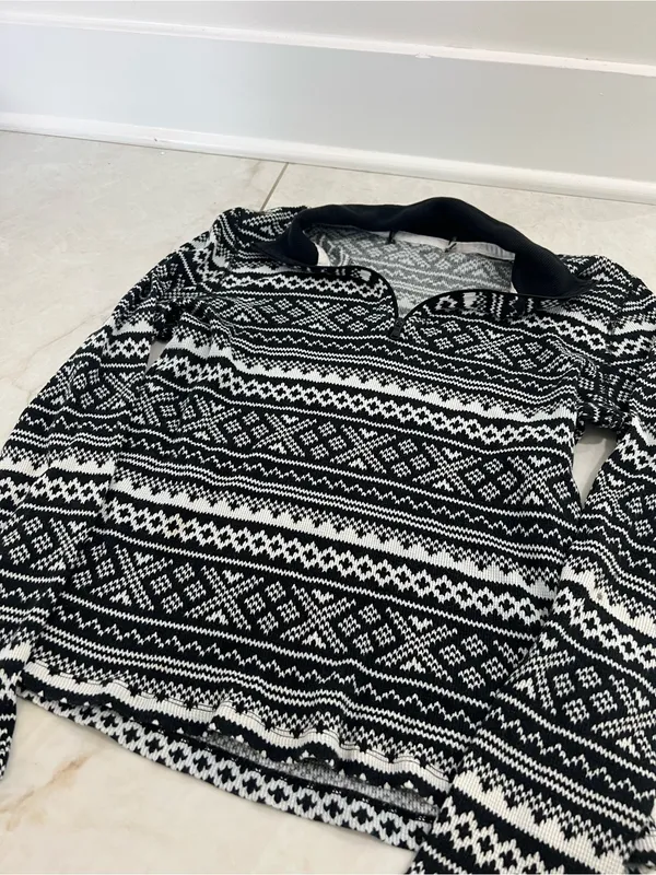 Lauren Ralph Lauren Active Black & White Quarter Zip Shirt Size Small - Image 2