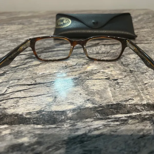 Ray-Ban Brown and Black Rectangular Glasses - Image 4