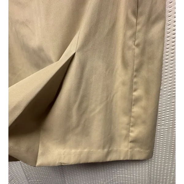 IZOD Women's Golf 2 piece Polo Skort‎ Set Tan White Zip Pockets Comfort Classic - Image 14