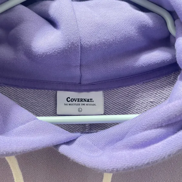 Lavender COVERNAT Hoodies Purple Size L - Image 2