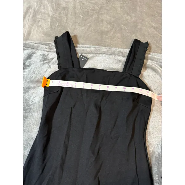 NWT Lulus Persuasion‎ Black Ruffled Bodycon Midi Dress Sleeveless Size Small - Image 8