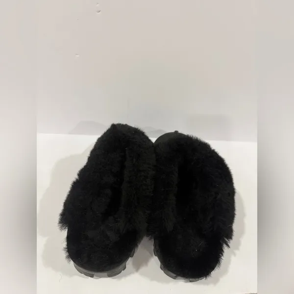UGG Coquette Slippers Women’s 6 Black Shearling Lined Indoor Outdoor - Image 3