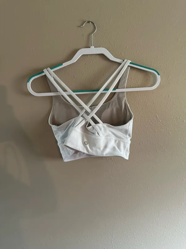 Lululemon Energy Bra Longline Medium Support - White Size 6 - Image 2