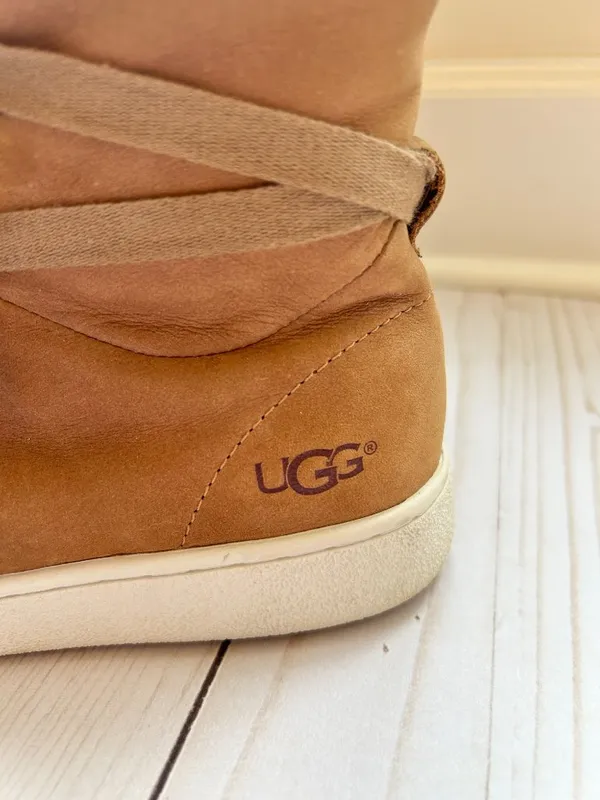 UGG Starlyn Shearling Fur Sneaker Boot in Chestnut Brown Size 7.5 - Image 5