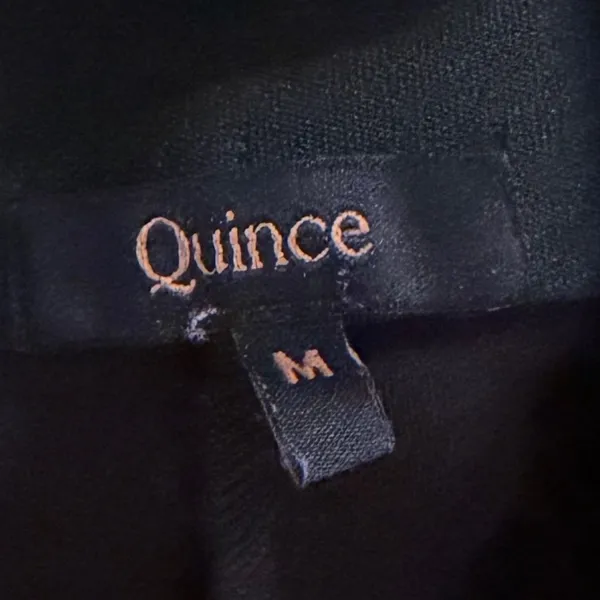 Quince Ultra-Stretch Ponte Wide Leg Pants Size M Black High Rise Trousers - Image 3