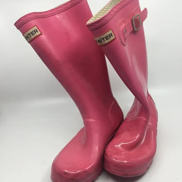 Unisex Hunter Boots Pink Size US 3M/4F - Image 5