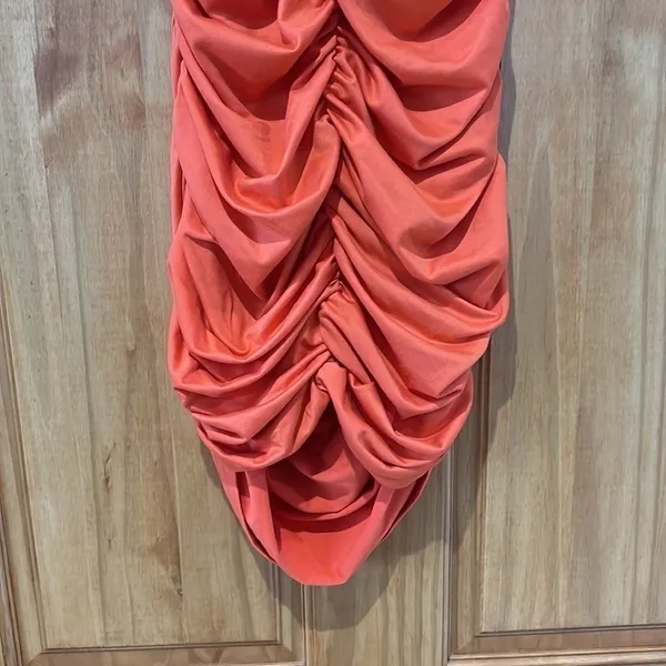 Orange Mini Dress Size Small Sleeveless - Image 4