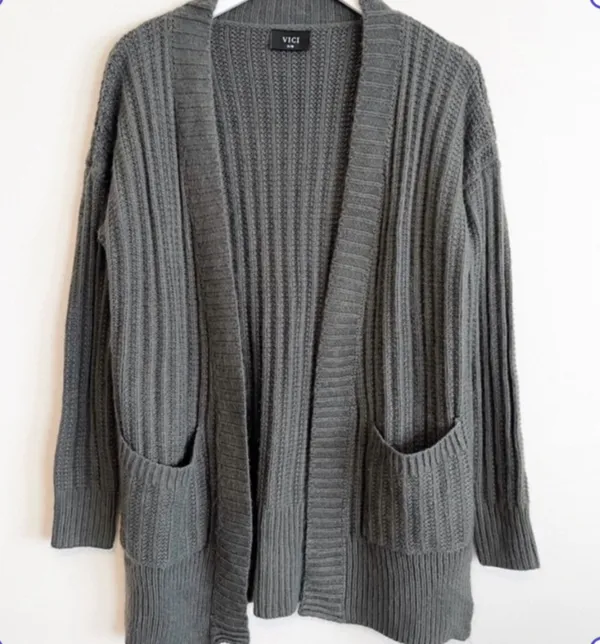 Chunky Oversized Knit Cardigan - Image 2