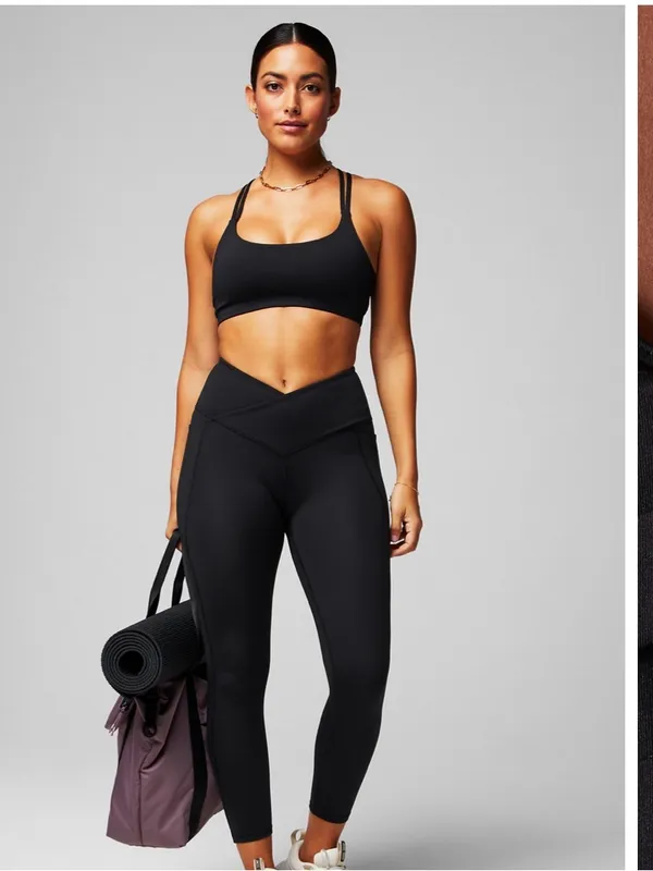 Fabletics Black Double-Strap Sports Bra - Image 3