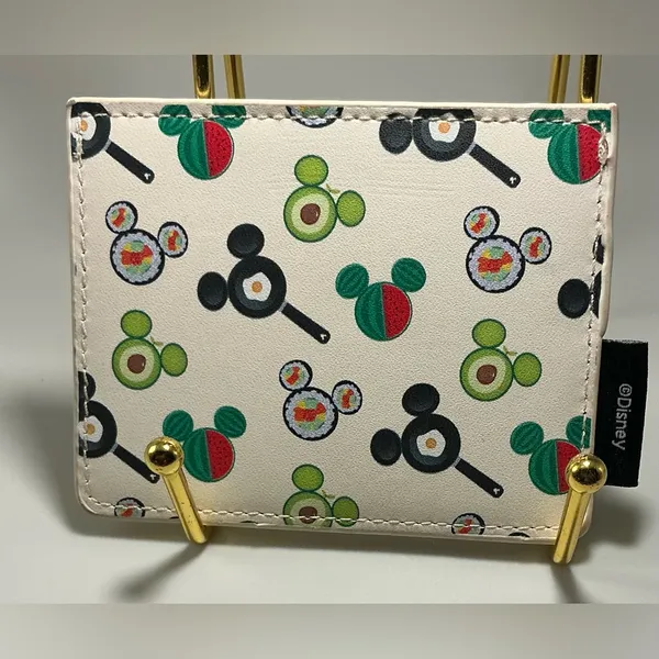 Rare HTF Modern Vintage Disney X Loungefly Small Food Print ID Card Wallet - Image 2