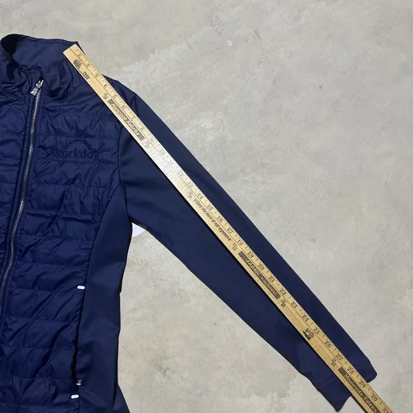 Peter Millar Women's Merge Hybrid Jacket SZ Small Navy Blue Workplace Logo Golf - Image 8