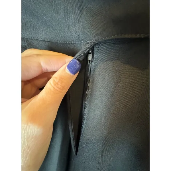 Trouser9 Pants Women Small Black Pleated‎ Baggy Tapered Leg Trousers Career NWT - Image 7