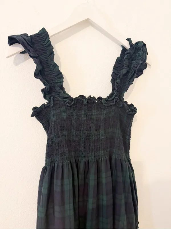 HILL HOUSE HOME THE ELLIE NAP DRESS IN BLACKWATCH TARTAN Small S * - Image 3