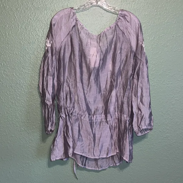 NEW Nick & Mo Anthropologie Elegant Floral embroidered boho top NWT - Image 4