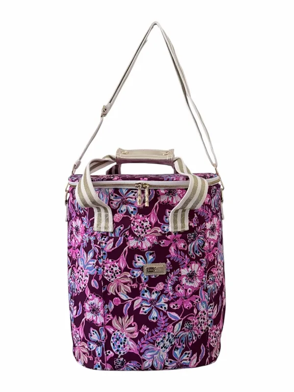 Lilly Pulitzer Deluxe Wine Carrier Amarena Cherry Tropical With A Twist - Image 2