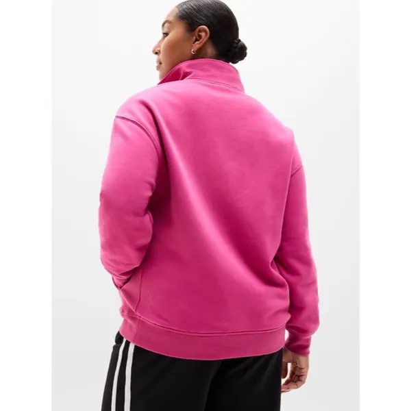 New Athleta S Forever Fleece 1/4 Zip Sweatshirt Jewel Pink Small - Image 5