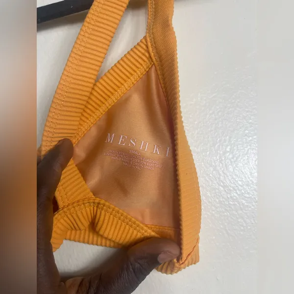 Meshki Orange Triangle Bra with Wide Straps - Image 3