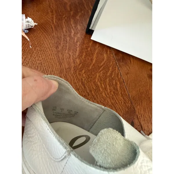 Sam Edelman White Leather Low Top‎ Sneakers Womens 9 Minimalist Lace Up Shoes - Image 7