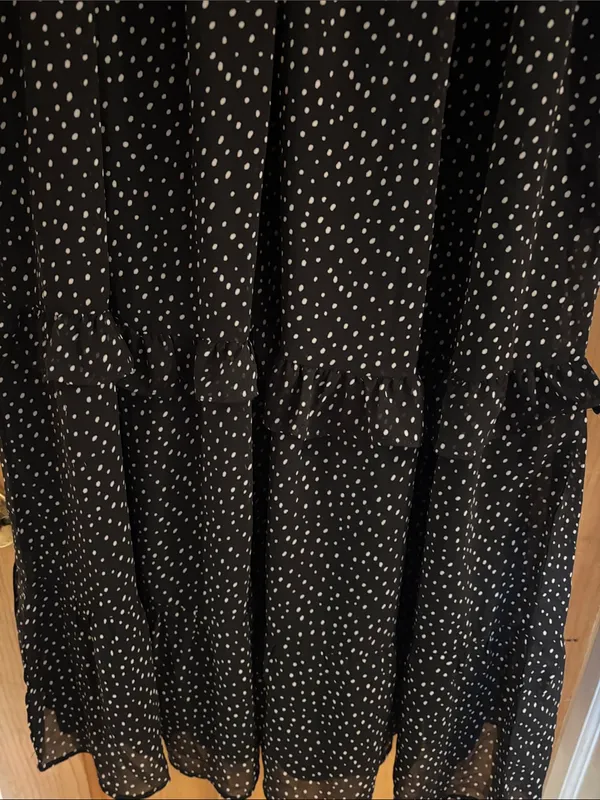 Loveriche Black & White Polka Dot Long Dress - Size M - Image 4