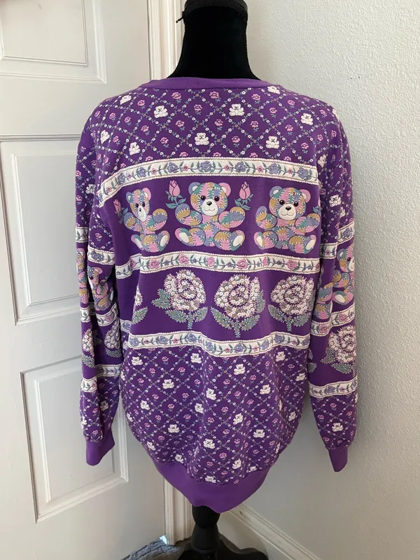 Vintage Scoop Teddy Bear Sweater - Image 4