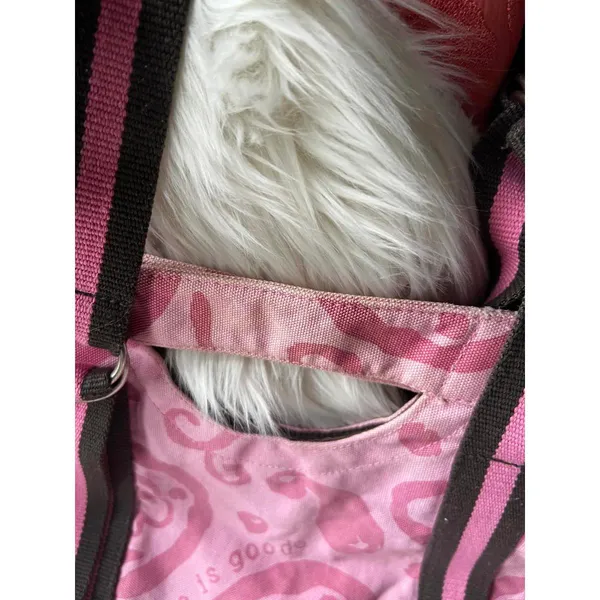 Life is Good Pink Paisley Tote Bag with Adjustable Straps - Image 4