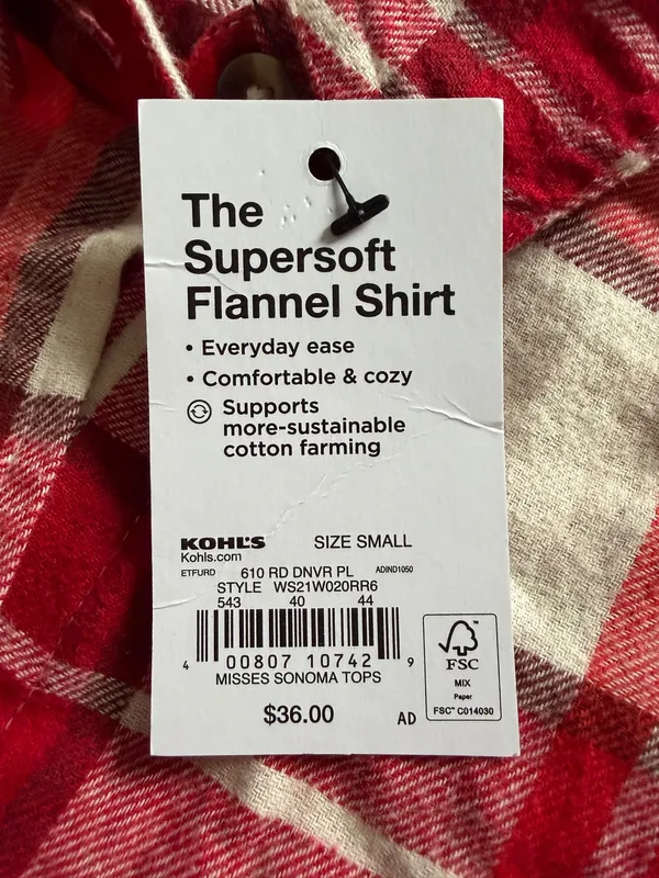 Somona red flannel shirt - Image 4
