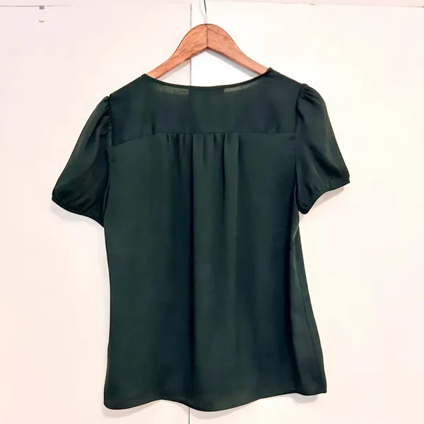 Forest Green Ann Taylor Blouse - Size Small - Image 2