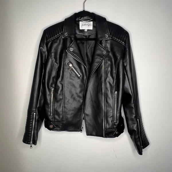 Kendall & Kylie Faux Leather Moto Jacket Size M - Image 4