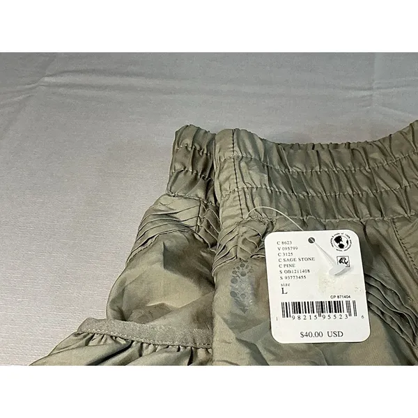 FP Movement Women's Sage Stone Pine Running Athletic Shorts Size L NWT - Image 8