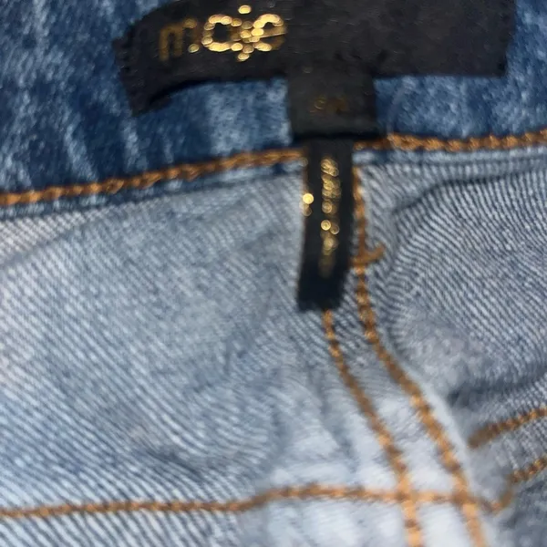 Maje Asymetrical Blue Denim Mini Skirt Size 34 - Image 4