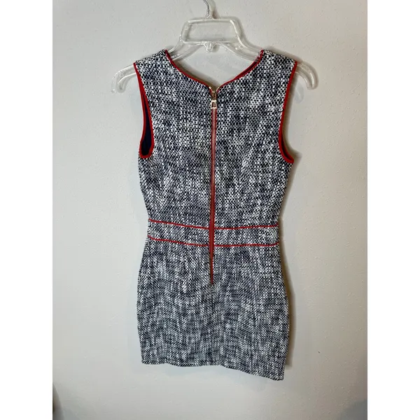 Sail to sable Navy Tweed Tradition Dress Size 0 Sleeveless Red Trim‎ - Image 5