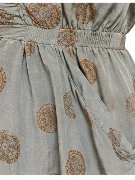 Wilfred 100% Silk Kimono Draped Medallion Print Dress Size Small - Image 5