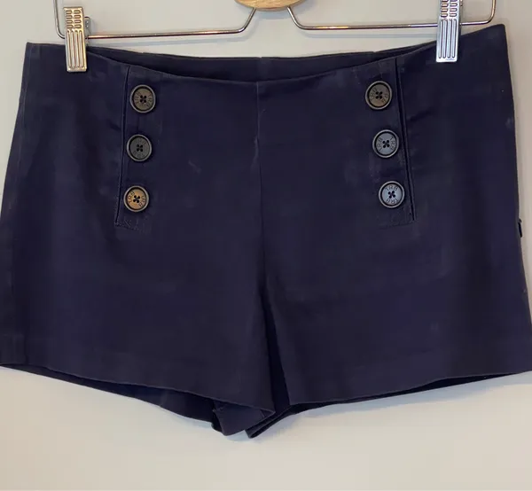 Tory Burch High-Waisted Navy Blue shorts - Image 8