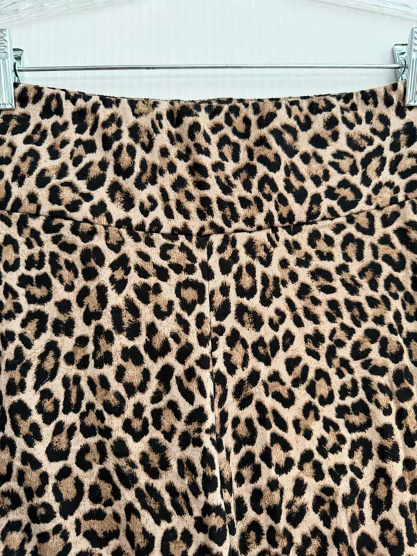 white birch Leopard Print Bike Shorts - Tan and Black - Image 2